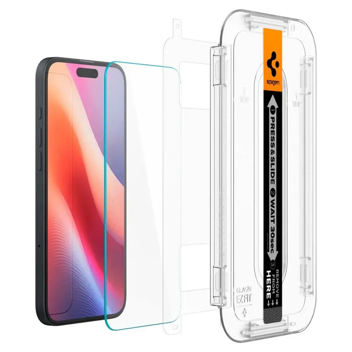 Spigen Glas.tR EZ Fit Tempered Glass for iPhone 15 / 16 - Cell phone tempered glass<<<HurtelXML