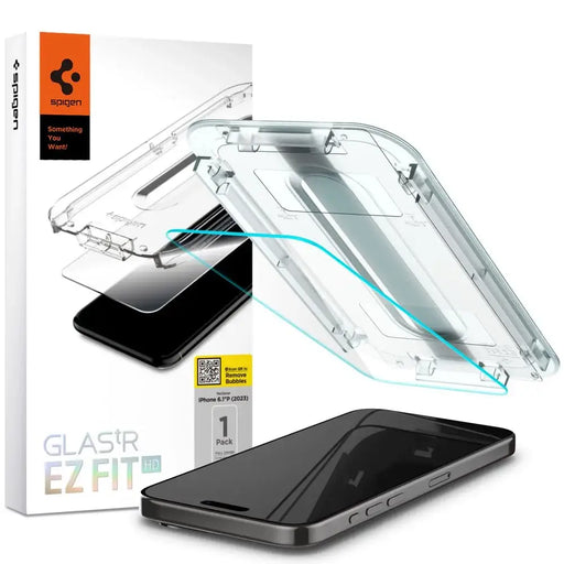 Spigen Glas.tR EZ Fit Tempered Glass for iPhone 15 Pro - Cell phone tempered glass<<<HurtelXML