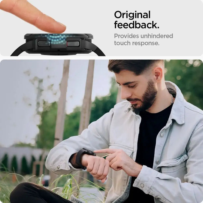 Spigen Glas.tR EZ Fit tempered glass for Samsung Galaxy Watch 6 Classic (43 mm) - 2 pcs. - Cell phone cases