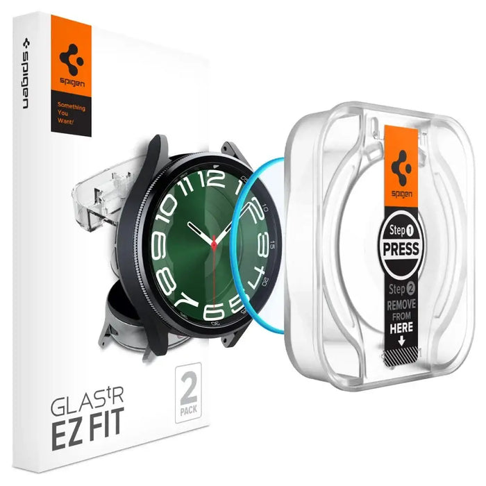 Spigen Glas.tR EZ Fit tempered glass for Samsung Galaxy Watch 6 Classic (47 mm) - 2 pcs. - Cell phone cases