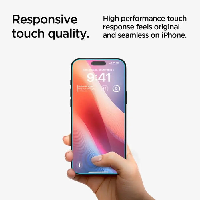 Spigen Glas.tR EzFit Privacy Tempered Glass for iPhone 15/16 with Adapter (2 pcs.) - Cell phone tempered