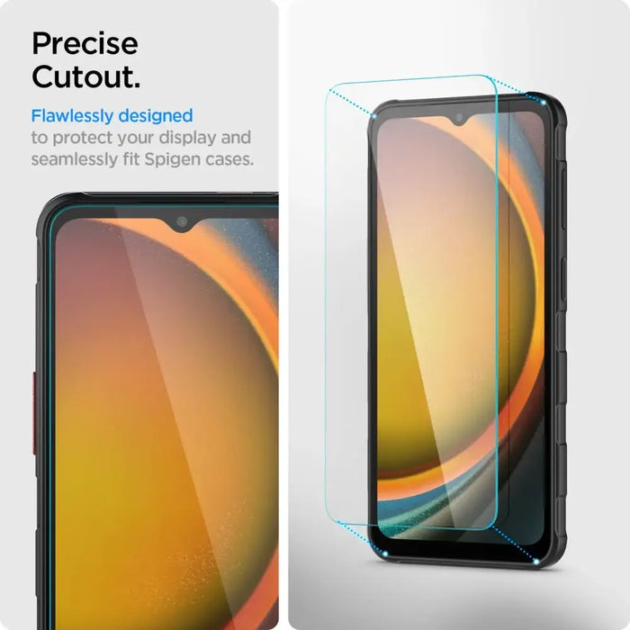 Spigen Glas.tR Slim 2-pack Tempered Glass for Samsung Galaxy Xcover 7 / 7 Pro - Transparent - Cell phone tempered