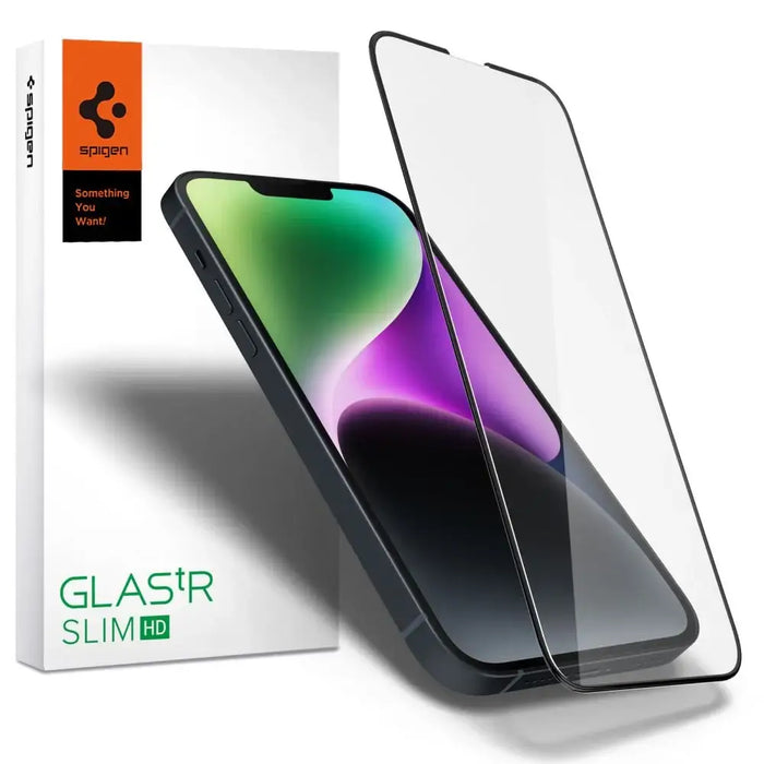 Spigen Glass FC Tempered Glass for iPhone 13 / 13 Pro / 14 / 16e - Black - Cell phone tempered glass<<<HurtelXML