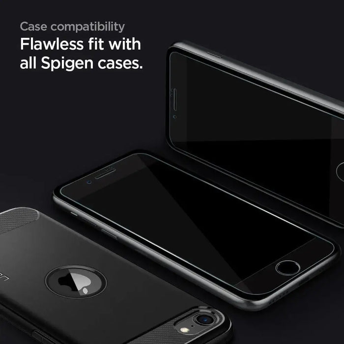 Spigen Glass FC Tempered Glass for iPhone 7 / 8 / SE 2020 / 2022 - Black 2 pcs. - Cell phone tempered glass<<<HurtelXML