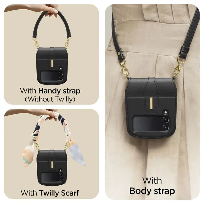 Spigen Linear Calin Case for Samsung Galaxy Z Flip 4 - Black - Cell phone cases and covers<<<HurtelXML