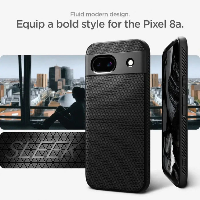Spigen Liquid Air Case for Google Pixel 8A - Matte Black - Cell phone cases and covers<<<HurtelXML