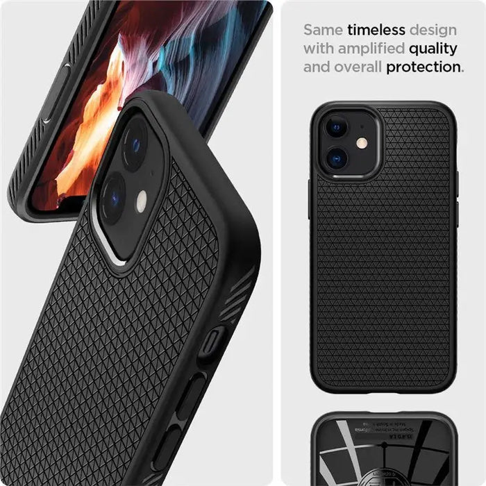 Spigen Liquid Air Case for iPhone 12 mini - Matte Black - Cell phone cases and covers<<<HurtelXML