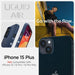 Spigen Liquid Air Case for iPhone 15 Plus - Blue - Cell phone cases and covers<<<HurtelXML