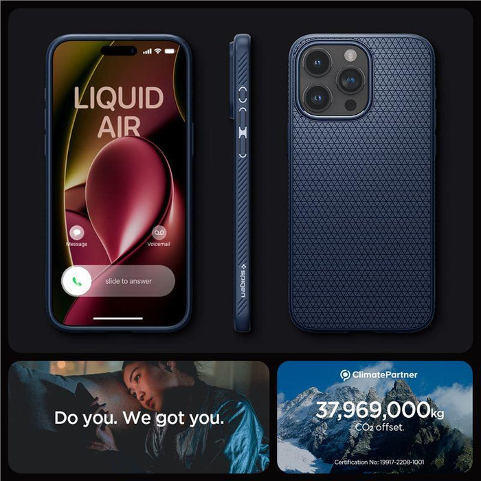 Spigen Liquid Air Case for iPhone 15 Pro Max - Blue - Cell phone cases and covers<<<HurtelXML