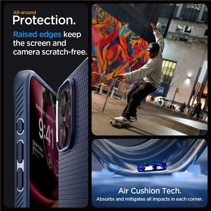 Spigen Liquid Air Case for iPhone 15 Pro Max - Blue - Cell phone cases and covers<<<HurtelXML