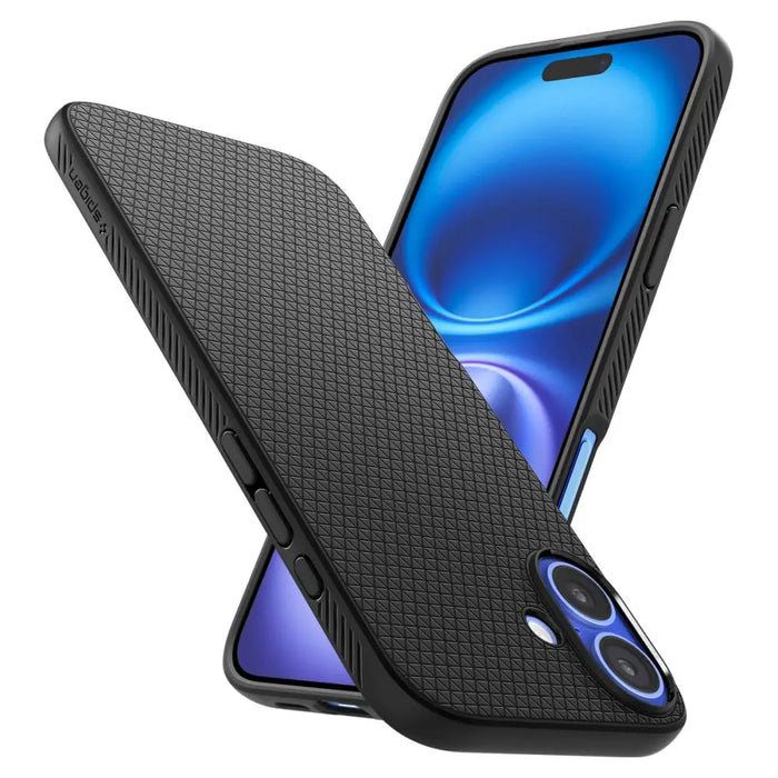 Spigen Liquid Air Case for iPhone 16 Plus - Black - Cell phone cases and covers<<<HurtelXML