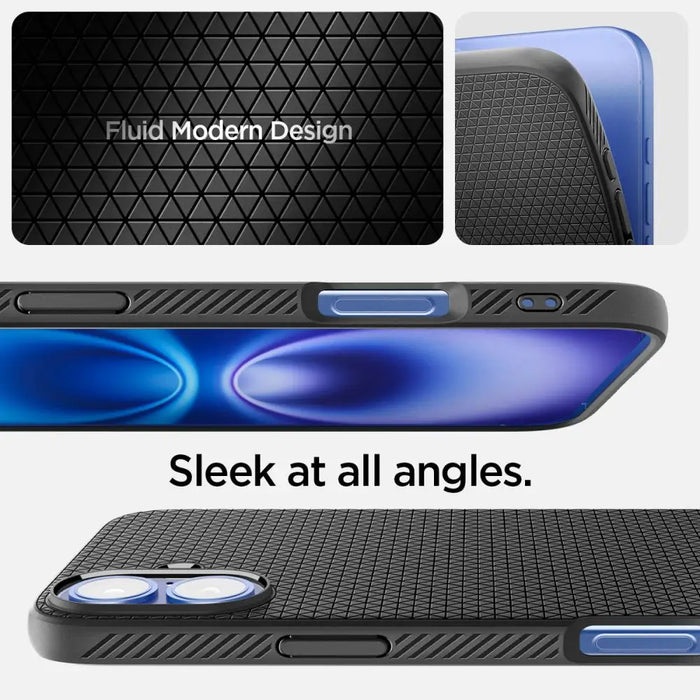 Spigen Liquid Air Case for iPhone 16 Plus - Black - Cell phone cases and covers<<<HurtelXML