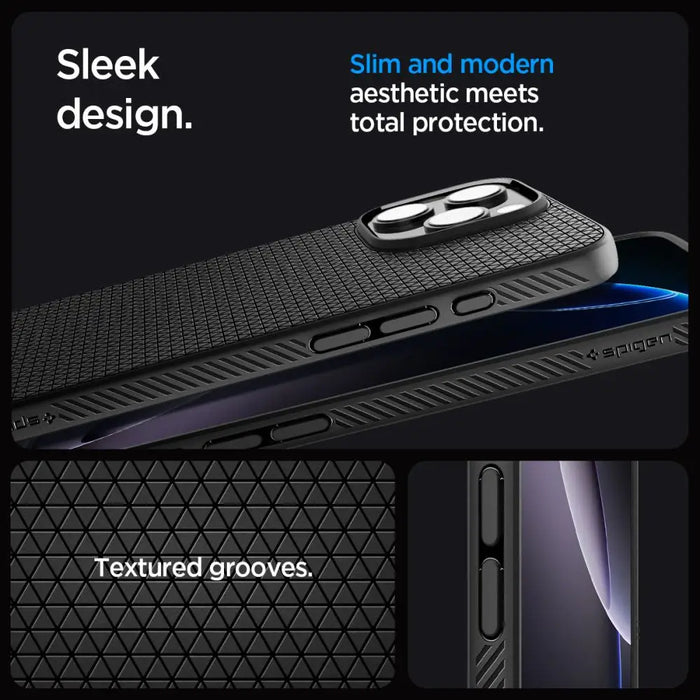 Spigen Liquid Air Case for iPhone 16 Pro Max - Black - Cell phone cases and covers<<<HurtelXML