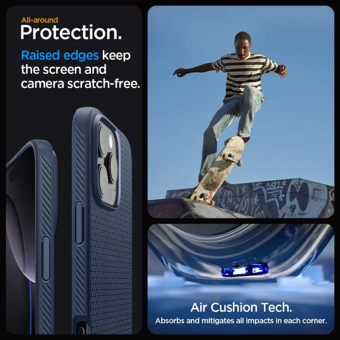 Spigen Liquid Air Case for iPhone 16 Pro Max - Blue - Cell phone cases and covers<<<HurtelXML