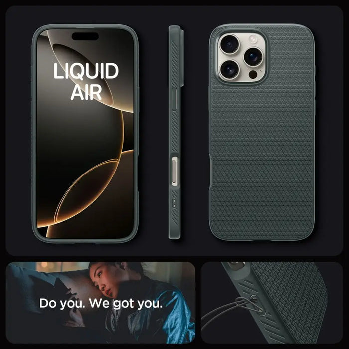 Spigen Liquid Air Case for iPhone 16 Pro Max - Green - Cell phone cases and covers<<<HurtelXML