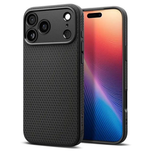 Spigen Liquid Air Case for iPhone 17 Pro - Matte Black - Cell phone cases and covers<<<HurtelXML