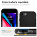 Spigen Liquid Air Case for iPhone 7 / 8 / SE 2020 / SE 2022 - Black - Cell phone cases and covers<<<HurtelXML