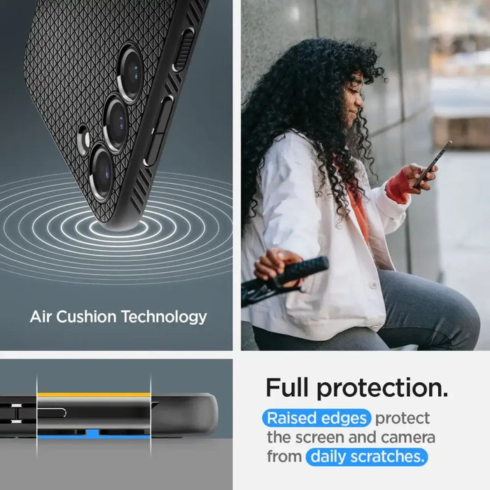 Spigen Liquid Air Case for Samsung Galaxy S23+ - Matte Black - Cell phone cases and covers<<<HurtelXML