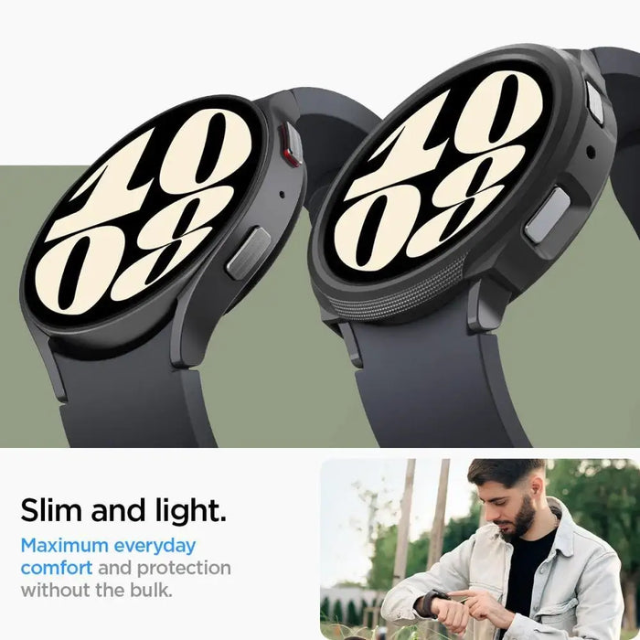 Spigen Liquid Air Case for Samsung Galaxy Watch 6 (44mm) - Matte Black - Cell phone cases and covers<<<HurtelXML