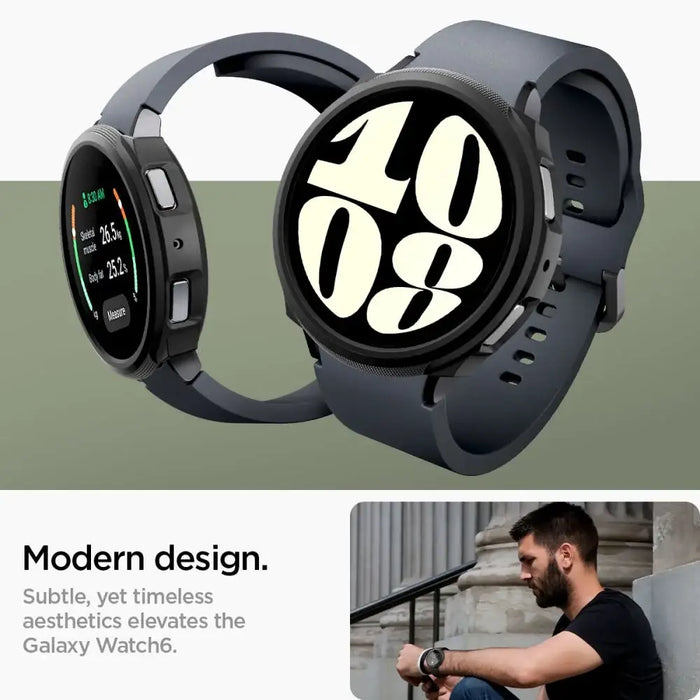 Spigen Liquid Air Case for Samsung Galaxy Watch 6 (44mm) - Matte Black - Cell phone cases and covers<<<HurtelXML