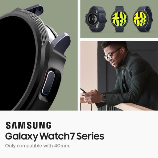 Spigen Liquid Air Case for Samsung Galaxy Watch 7 (40mm) - Matte Black - Cell phone cases and covers<<<HurtelXML