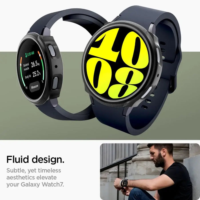 Spigen Liquid Air Case for Samsung Galaxy Watch 7 (40mm) - Matte Black - Cell phone cases and covers<<<HurtelXML