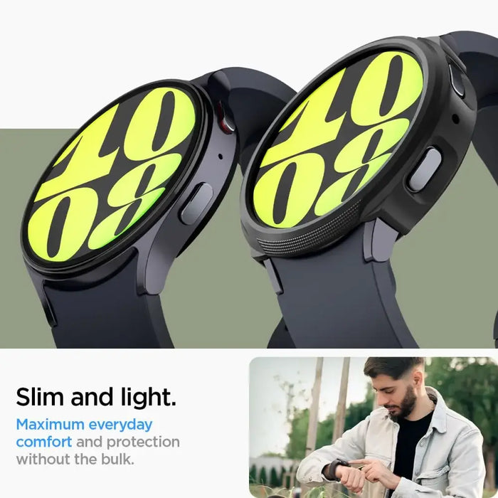 Spigen Liquid Air Case for Samsung Galaxy Watch 7 (40mm) - Matte Black - Cell phone cases and covers<<<HurtelXML