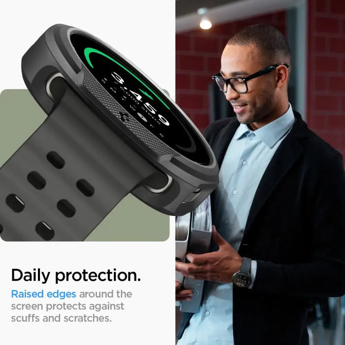 Spigen Liquid Air Case for Samsung Galaxy Watch 8 44mm - Matte Black - Cell phone cases and covers<<<HurtelXML