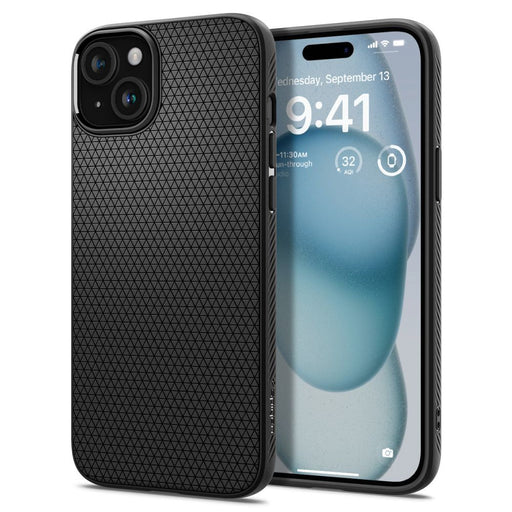 Spigen Liquid Air iPhone 15 Case - Matte Black - Cell phone cases and covers<<<HurtelXML