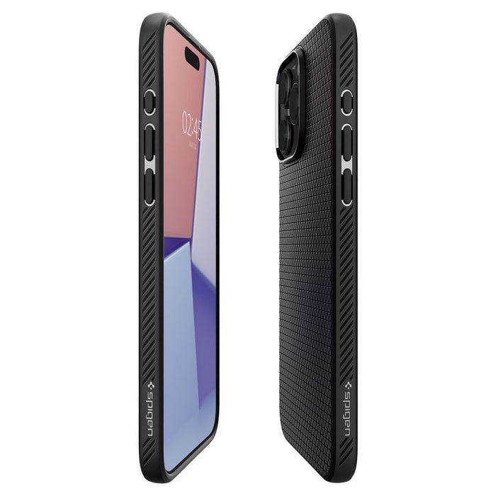 Spigen Liquid Air iPhone 15 Pro Case - Matte Black - Cell phone cases and covers<<<HurtelXML