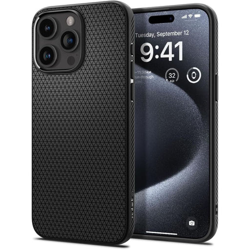 Spigen Liquid Air iPhone 15 Pro Case - Matte Black - Cell phone cases and covers<<<HurtelXML