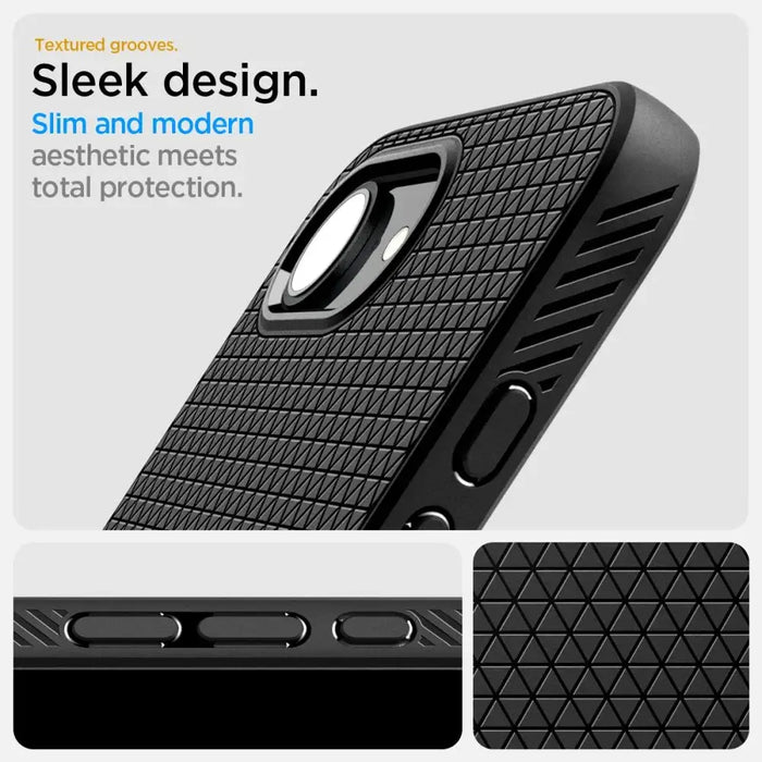Spigen Liquid Air Mag MagSafe iPhone 16e Case - Matte Black - Cell phone cases and covers<<<HurtelXML