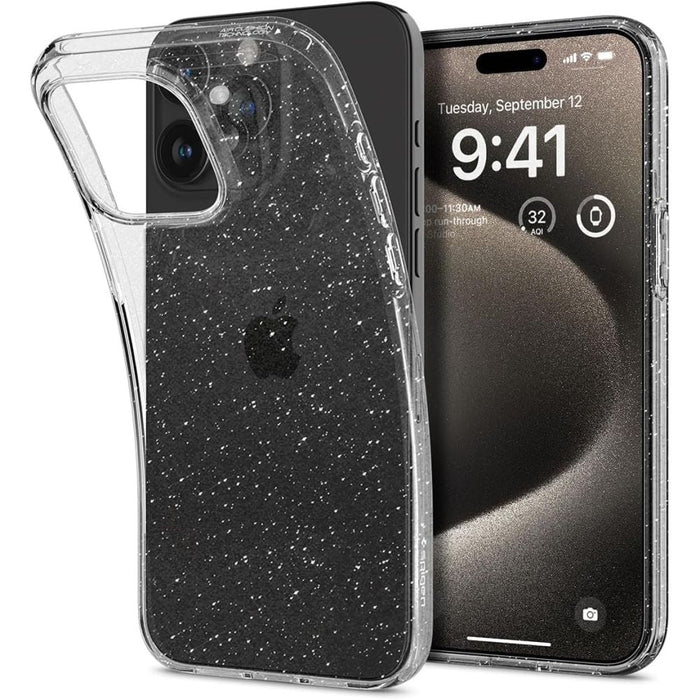 Spigen Liquid Crystal iPhone 15 Pro Max Case - Clear Glitter - Cell phone cases and covers<<<HurtelXML