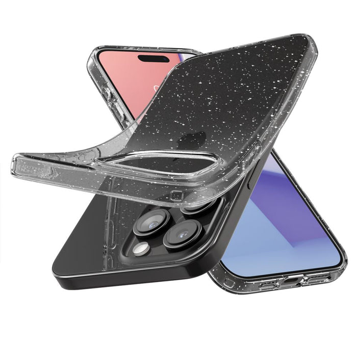 Spigen Liquid Crystal iPhone 15 Pro Max Case - Clear Glitter - Cell phone cases and covers<<<HurtelXML