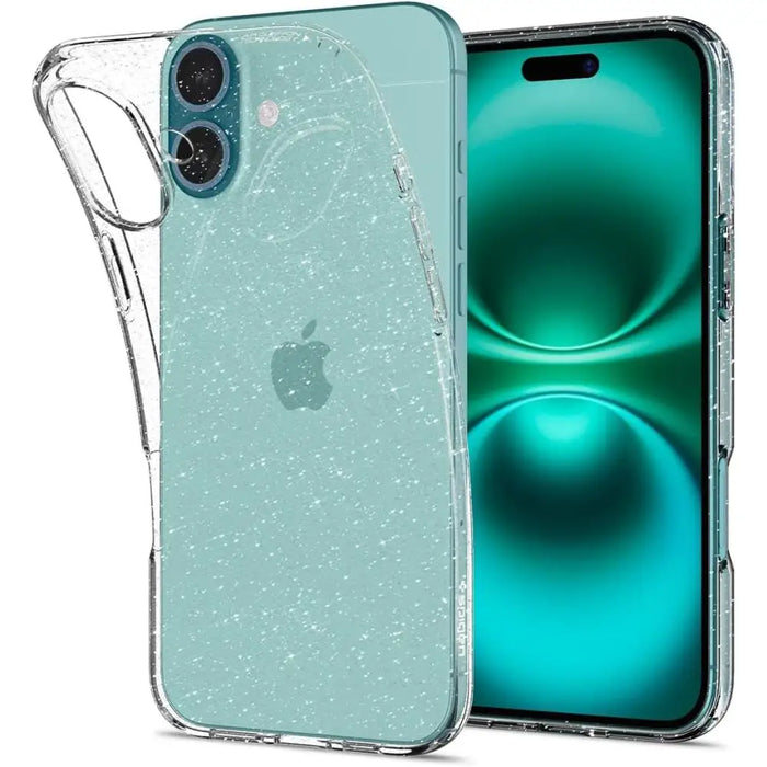 Spigen Liquid Crystal iPhone 16 Case - Clear Glitter - Cell phone cases and covers<<<HurtelXML