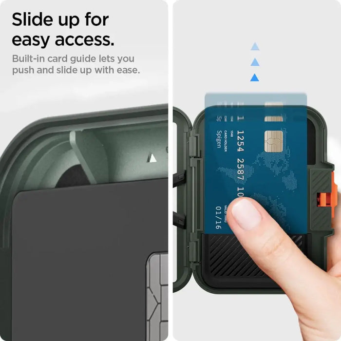 Spigen Lock Fit MagSafe Card Case - Green - Cell phone cases and covers<<<HurtelXML