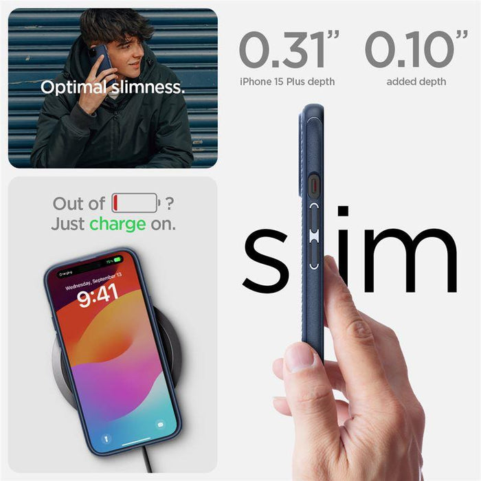 Spigen Mag Armor Case with MagSafe for iPhone 15 Plus - Blue - Cell phone cases and covers<<<HurtelXML