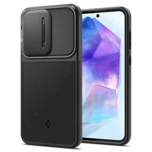 Spigen Optik Armor Case for Samsung Galaxy A55 5G - Black - Cell phone cases and covers<<<HurtelXML