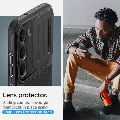 Spigen Optik Armor Case for Samsung Galaxy S23 - Black - Cell phone cases and covers<<<HurtelXML&&&Exhibition