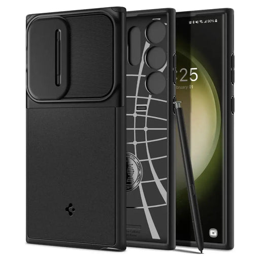 Spigen Optik Armor Case for Samsung Galaxy S23 Ultra - Black - Cell phone cases and covers<<<HurtelXML