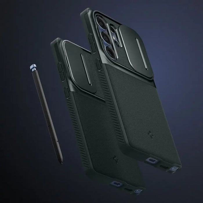 Spigen Optik Armor Case for Samsung Galaxy S25 Ultra - Green - Cell phone cases and covers<<<HurtelXML