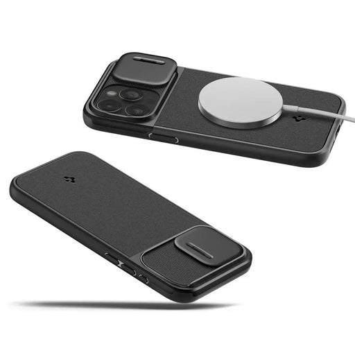 Spigen Optik Armor Mag case with MagSafe for iPhone 15 Pro - black - Cell phone cases and covers<<<HurtelXML