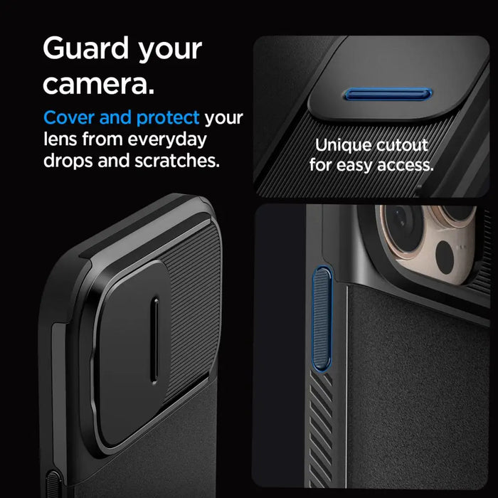 Spigen Optik Armor Mag case with MagSafe for iPhone 16 Pro - black - Cell phone cases and covers<<<HurtelXML