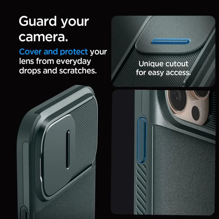 Spigen Optik Armor Mag Case with MagSafe for iPhone 16 Pro Max - Green - Cell phone cases and covers<<<HurtelXML