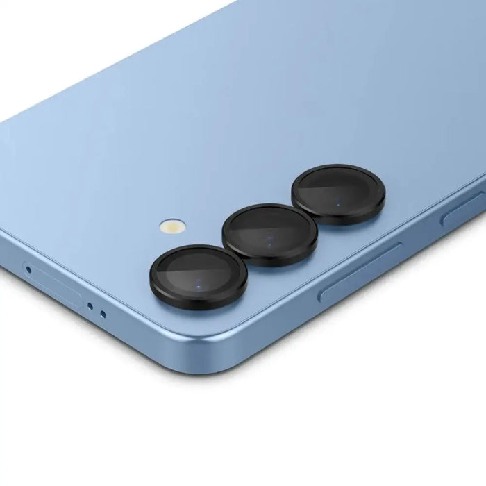 Spigen Optik Pro GLAS.TR EZ FIT 2-pack Camera Cover for Samsung Galaxy S25 - Black - Cell phone tempered