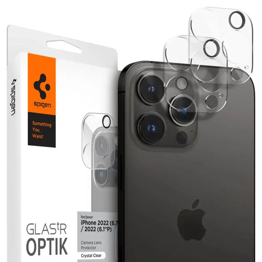 Spigen Optik.tR Camera Protector for iPhone 14 Pro / 14 Pro Max - Transparent 2 pcs. - Cell phone tempered