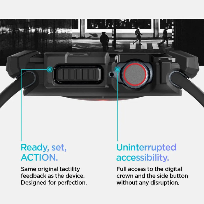 Spigen Rugged Armor Case for Apple Watch 10 (42mm) - Black - Cell phone cases and covers<<<HurtelXML