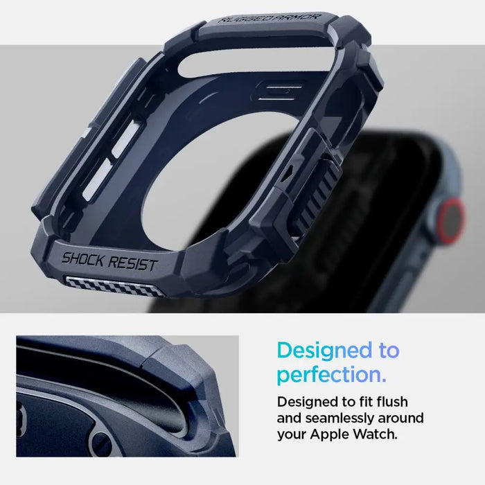 Spigen Rugged Armor Case for Apple Watch 10 46mm - Navy Blue - Cell phone cases and covers<<<HurtelXML