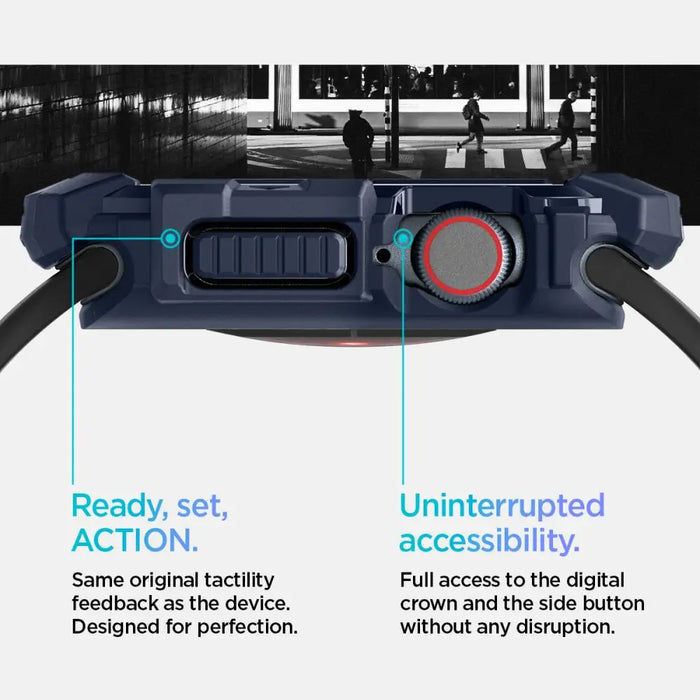 Spigen Rugged Armor Case for Apple Watch 10 46mm - Navy Blue - Cell phone cases and covers<<<HurtelXML