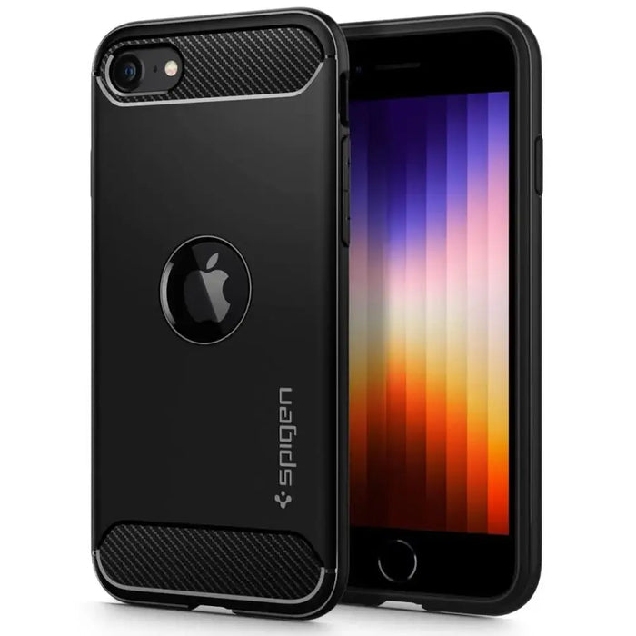 Spigen Rugged Armor Case for iPhone SE 2020 / 2022 - Black - Cell phone cases and covers<<<HurtelXML